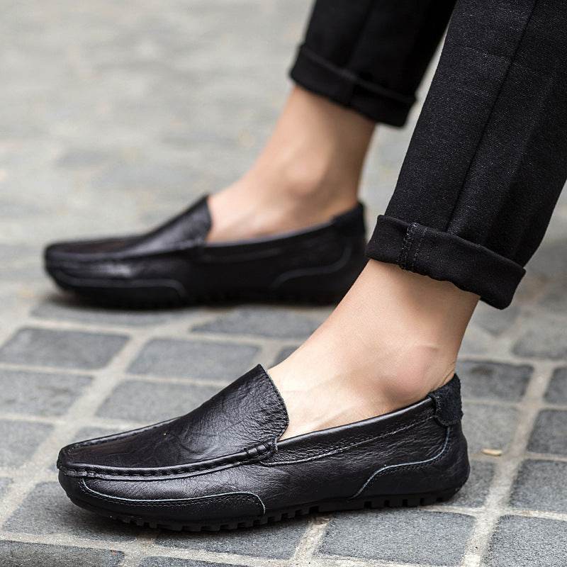 Cow Leather Peas Shoes Men's British Casual Leather Shoes - Ultim8 Designs 4 U
