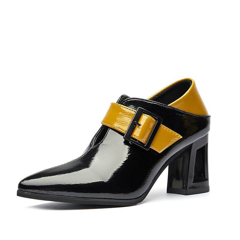 Fashion Patent Leather Deep Pointed High Heels - Ultim8 Designs 4 U