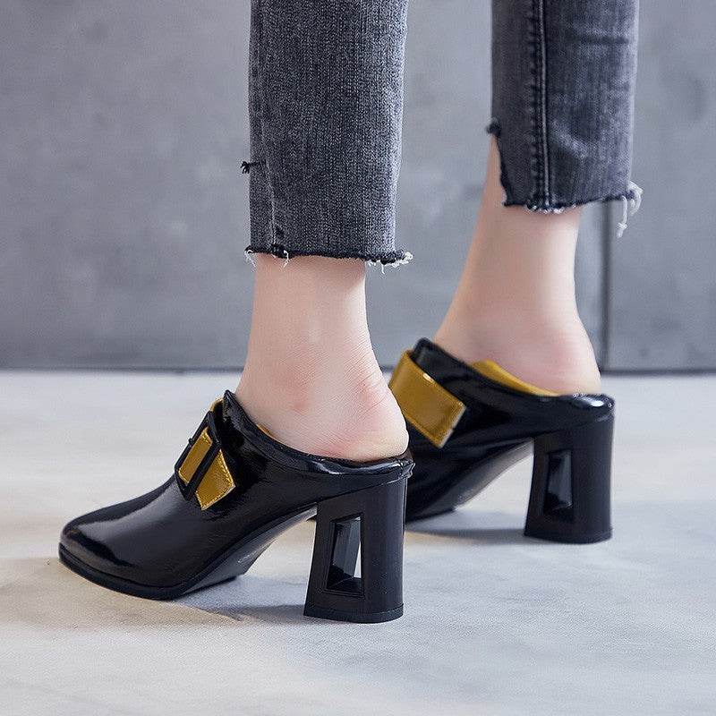 Fashion Patent Leather Deep Pointed High Heels - Ultim8 Designs 4 U