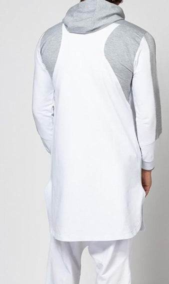 Men’s Colorblock Lengthy Robe Zip Pocket Sweatshirt – Sleek, Bold, and Comfortable - Ultim8 Designs 4 U