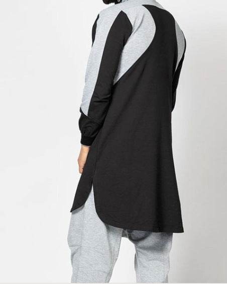 Men’s Colorblock Lengthy Robe Zip Pocket Sweatshirt – Sleek, Bold, and Comfortable - Ultim8 Designs 4 U