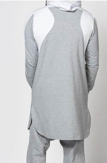 Men’s Colorblock Lengthy Robe Zip Pocket Sweatshirt – Sleek, Bold, and Comfortable - Ultim8 Designs 4 U