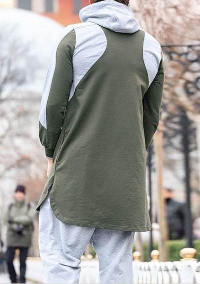 Men’s Colorblock Lengthy Robe Zip Pocket Sweatshirt – Sleek, Bold, and Comfortable - Ultim8 Designs 4 U
