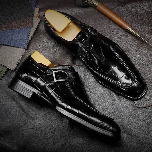 ClassicPattern Business Flat Shoes Men Designer Formal Dress Leather Shoes Mens Loafers Valentine Gifts Shoes - Ultim8 Designs 4 U