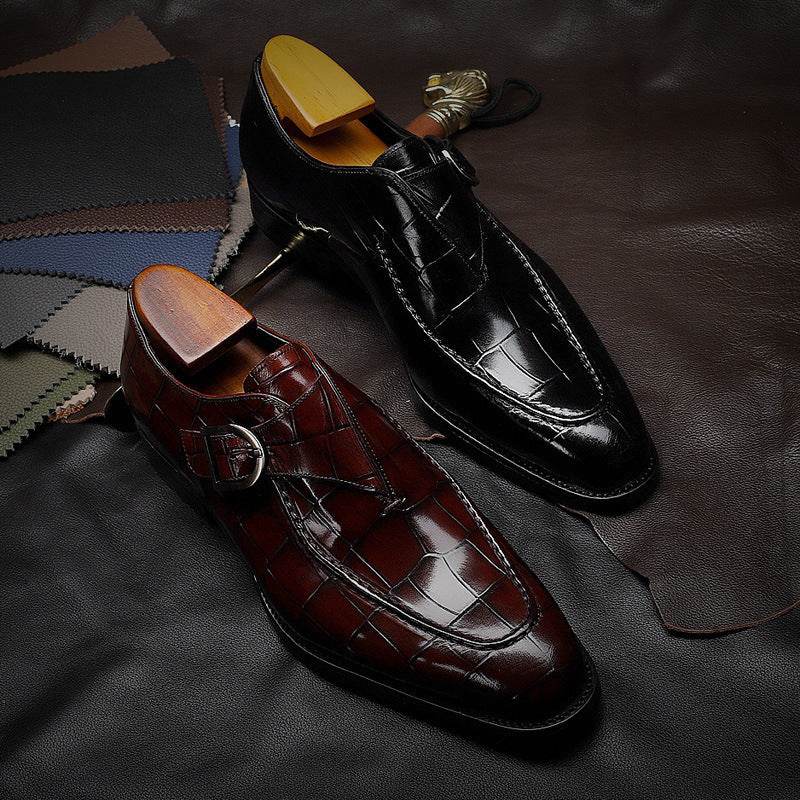 ClassicPattern Business Flat Shoes Men Designer Formal Dress Leather Shoes Mens Loafers Valentine Gifts Shoes - Ultim8 Designs 4 U
