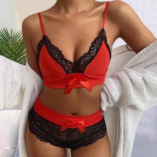 Women's Sexy Lingerie Lace Suspenders Three-point Sexy Lingerie - Ultim8 Designs 4 U