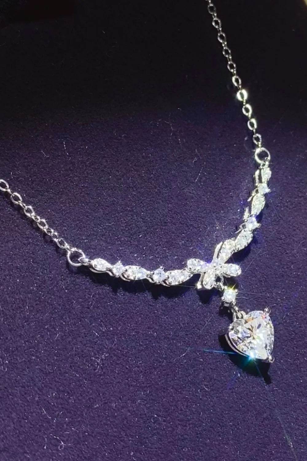 1 Carat 925 Sterling Silver Moissanite Necklace - Ultim8 Designs 4 U