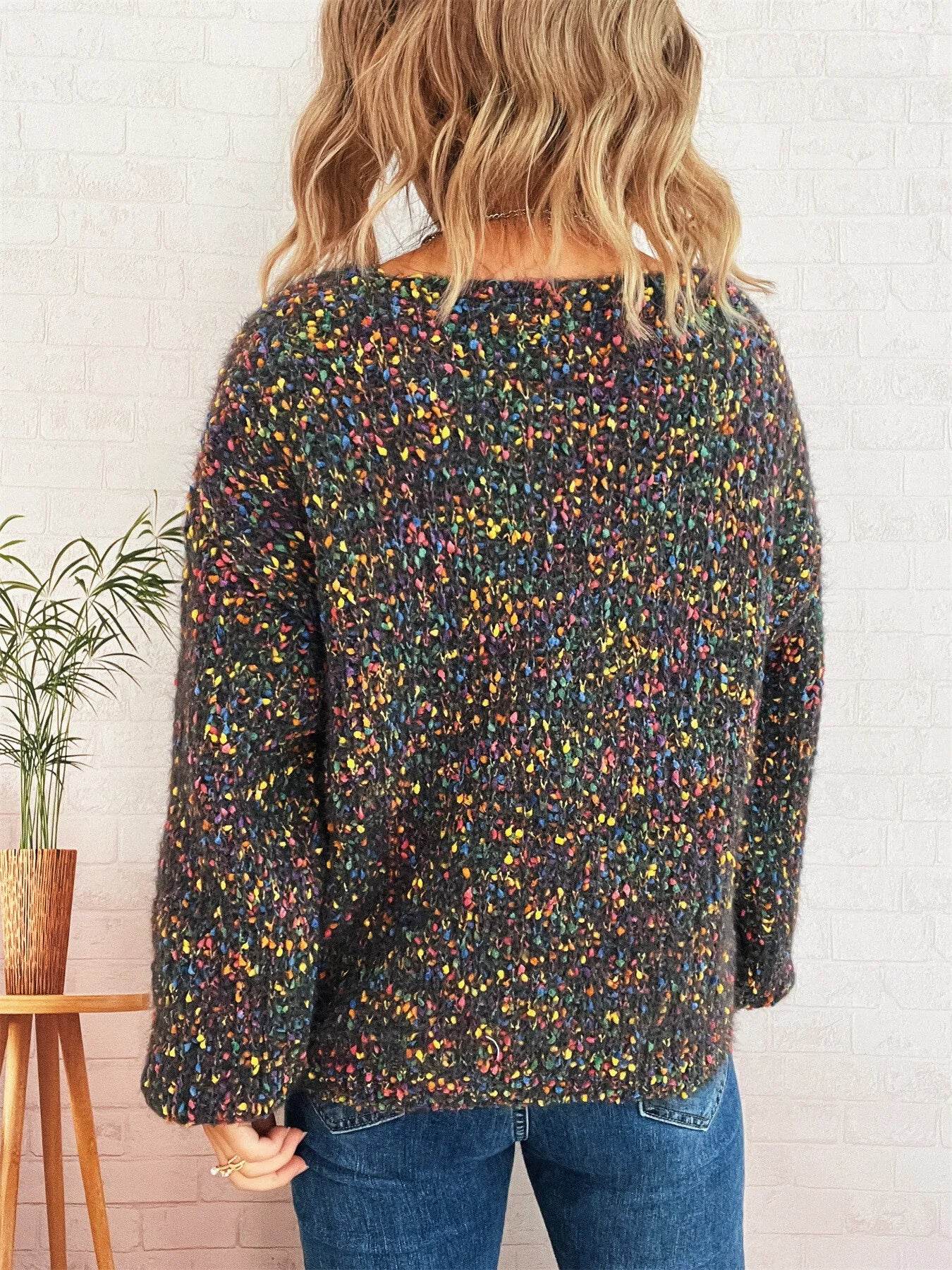 Colorful Long Sleeve Sweater - Ultim8 Designs 4 U