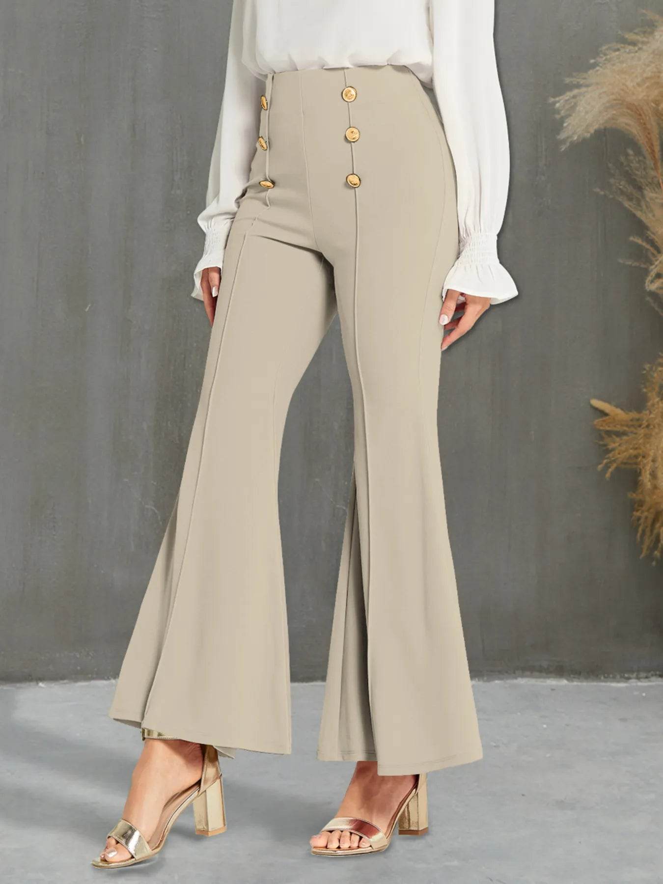 High Waisted Flare Pants - Ultim8 Designs 4 U