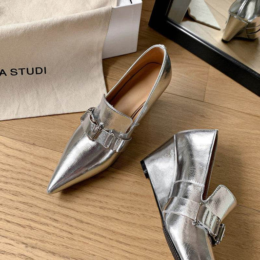 Inside And Outside Leather 65 European And American Belt Buckle Pumps High Heel - Ultim8 Designs 4 U