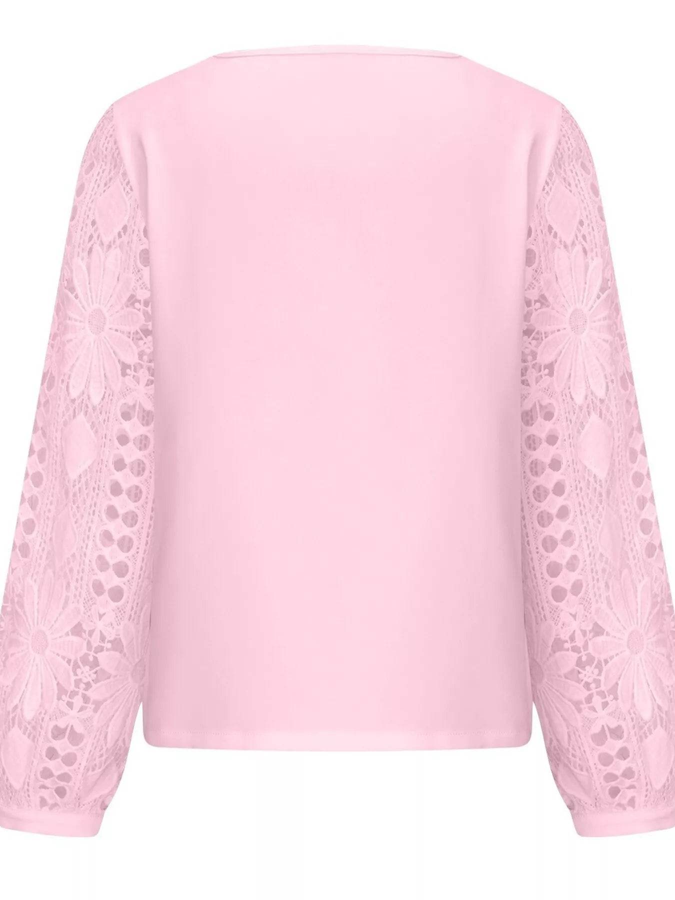 Asymmetrical Lace Long Sleeve Blouse - Ultim8 Designs 4 U