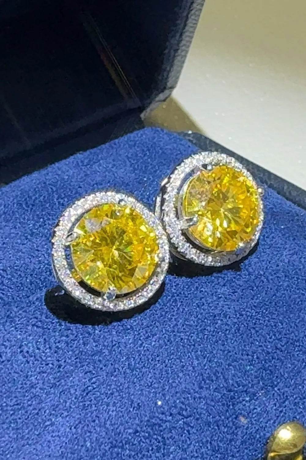 4 Carat Moissanite 925 Sterling Silver Earrings - Ultim8 Designs 4 U