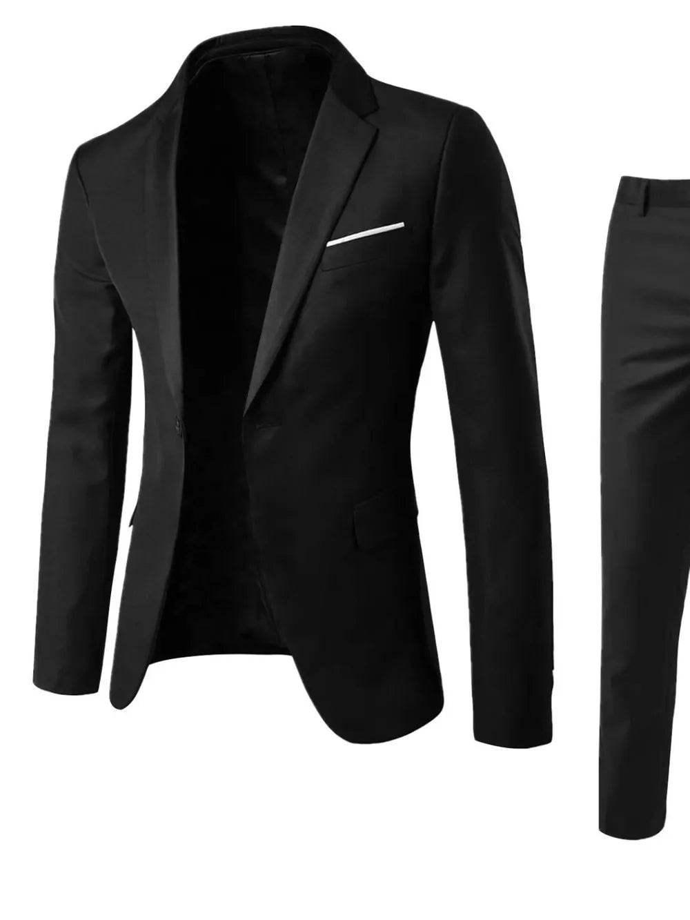 Men's Full Size Slim Fit One Button Top and Pants Two-Piece Blazer Set Plus Size - Ultim8 Designs 4 U