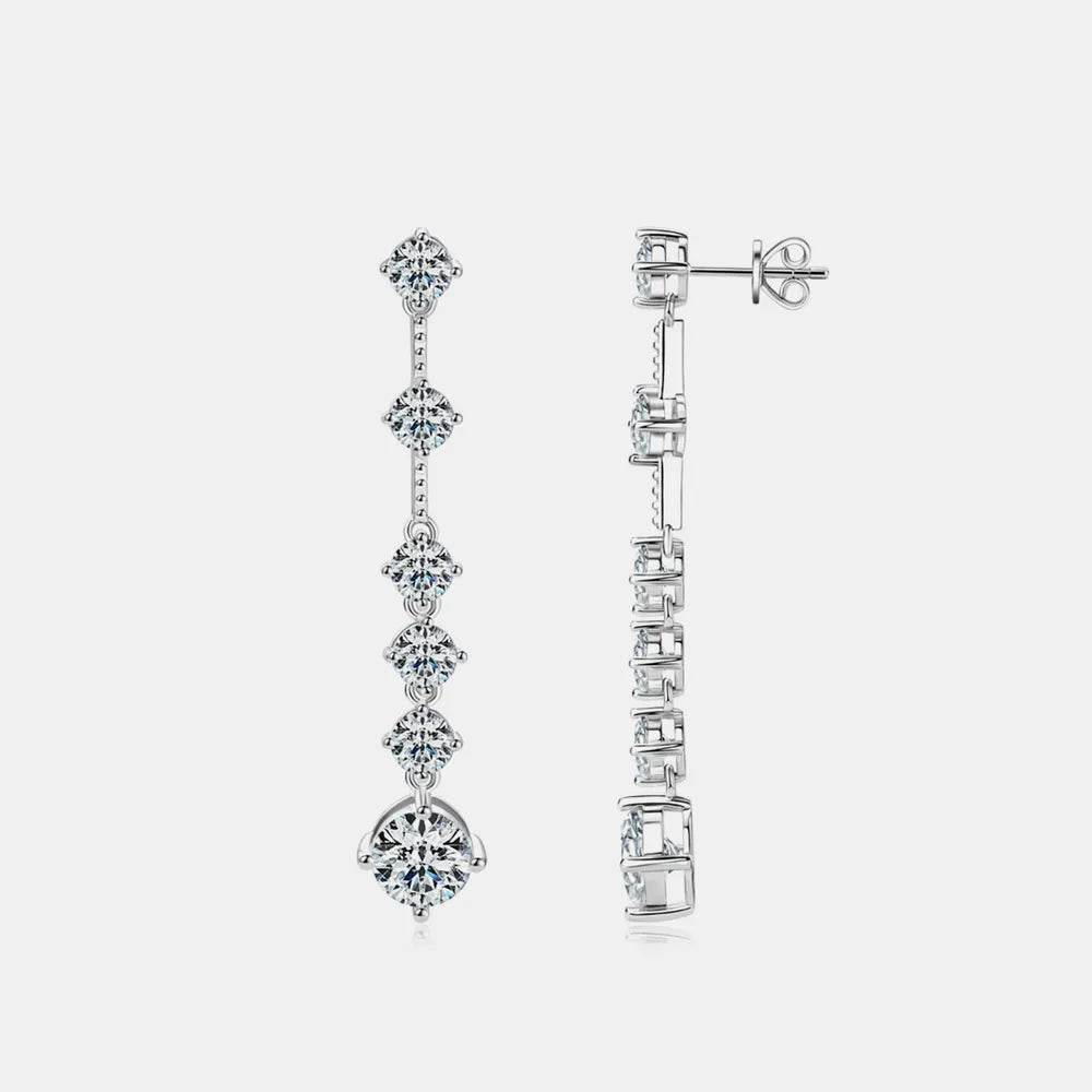 4 Carat Moissanite 925 Sterling Silver Earrings - Ultim8 Designs 4 U
