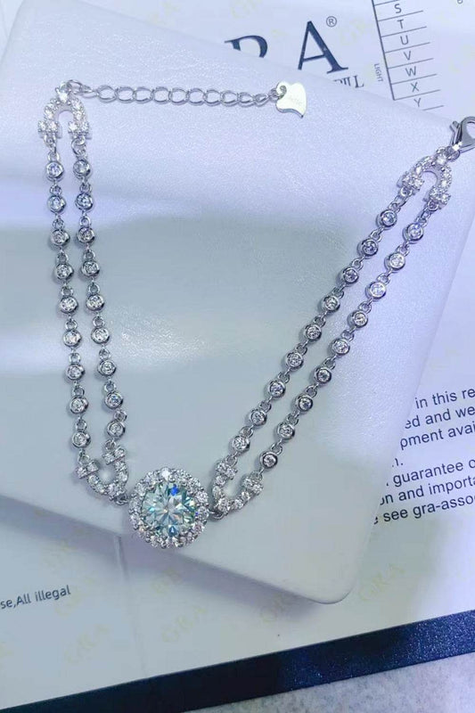 2 Carat Moissanite Double-Layered Bracelet - Ultim8 Designs 4 U