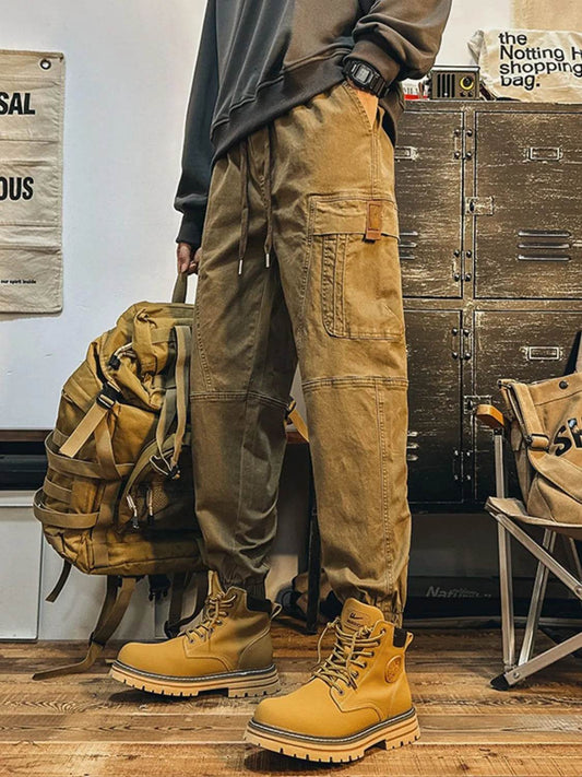 Men's Plus Size Drawstring Pants with Cargo Pockes - Ultim8 Designs 4 U