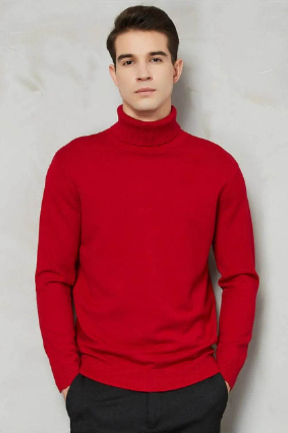 Men's Plus Size Turtleneck Long Sleeve Sweater - Ultim8 Designs 4 U