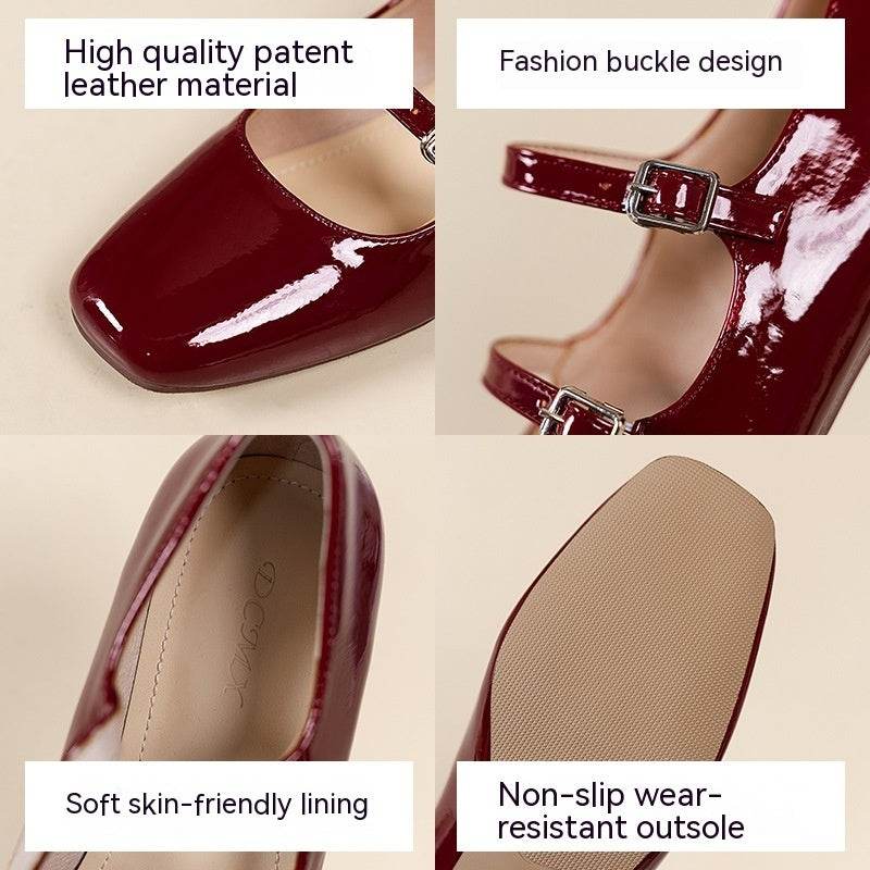 Real Soft Leather Rubber Women's Mary Jane Shoes - Ultim8 Designs 4 U