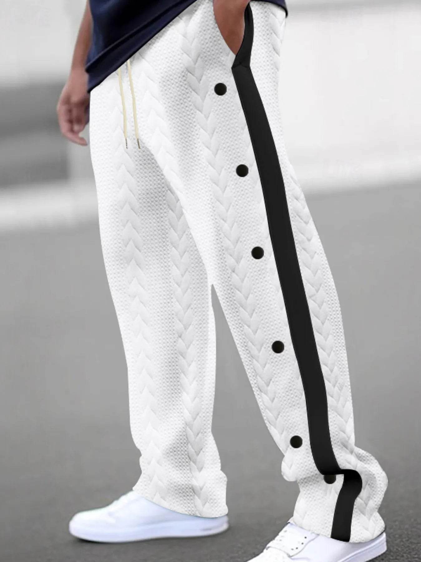 Men's Full Size Textured Drawstring Pants Plus Size - Ultim8 Designs 4 U