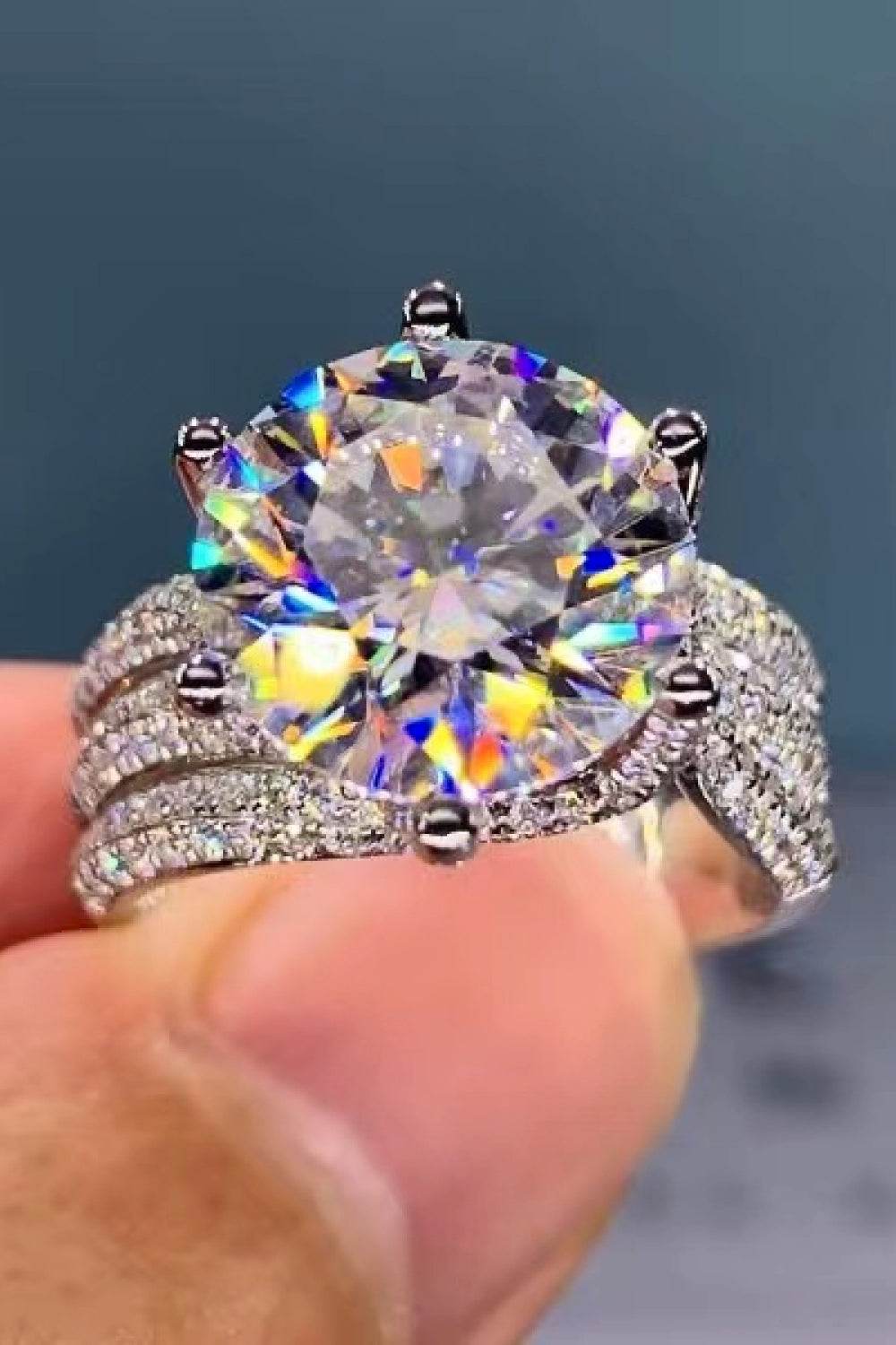 Adored 3 Carat Moissanite Three-Layer Ring - Ultim8 Designs 4 U