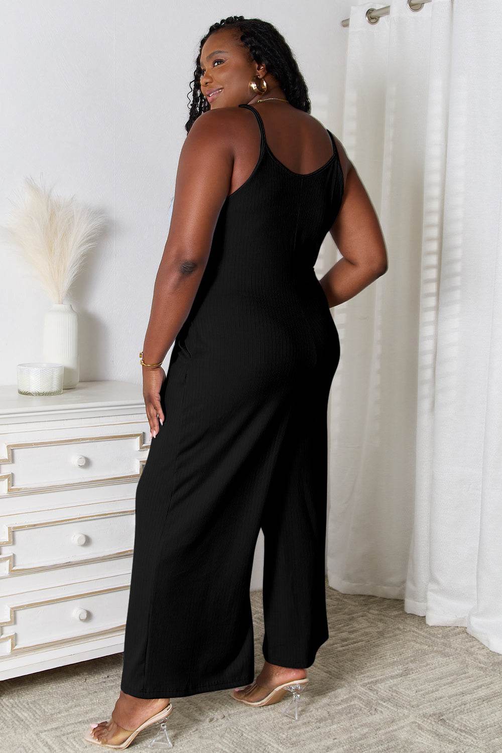 Basic Bae Full Size Spaghetti Strap V-Neck Jumpsuit - Ultim8 Designs 4 U