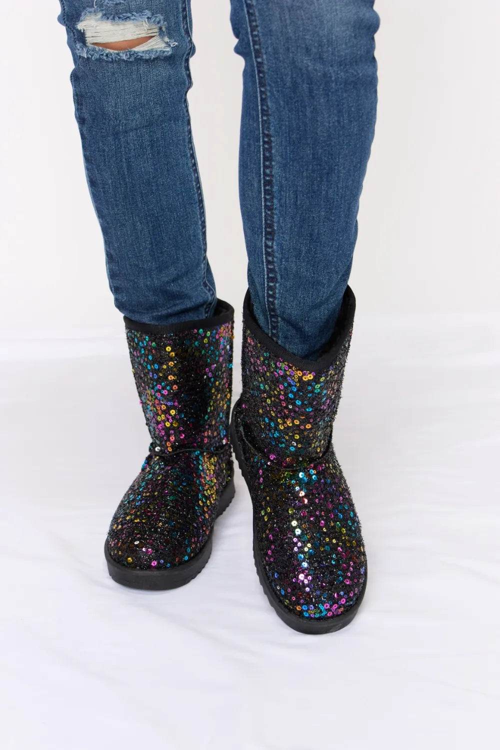 Forever Link Sequin Thermal Flat Boots - Ultim8 Designs 4 U