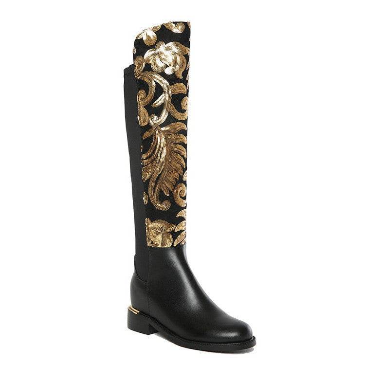 Knight boots cowhide leather boots - Ultim8 Designs 4 U