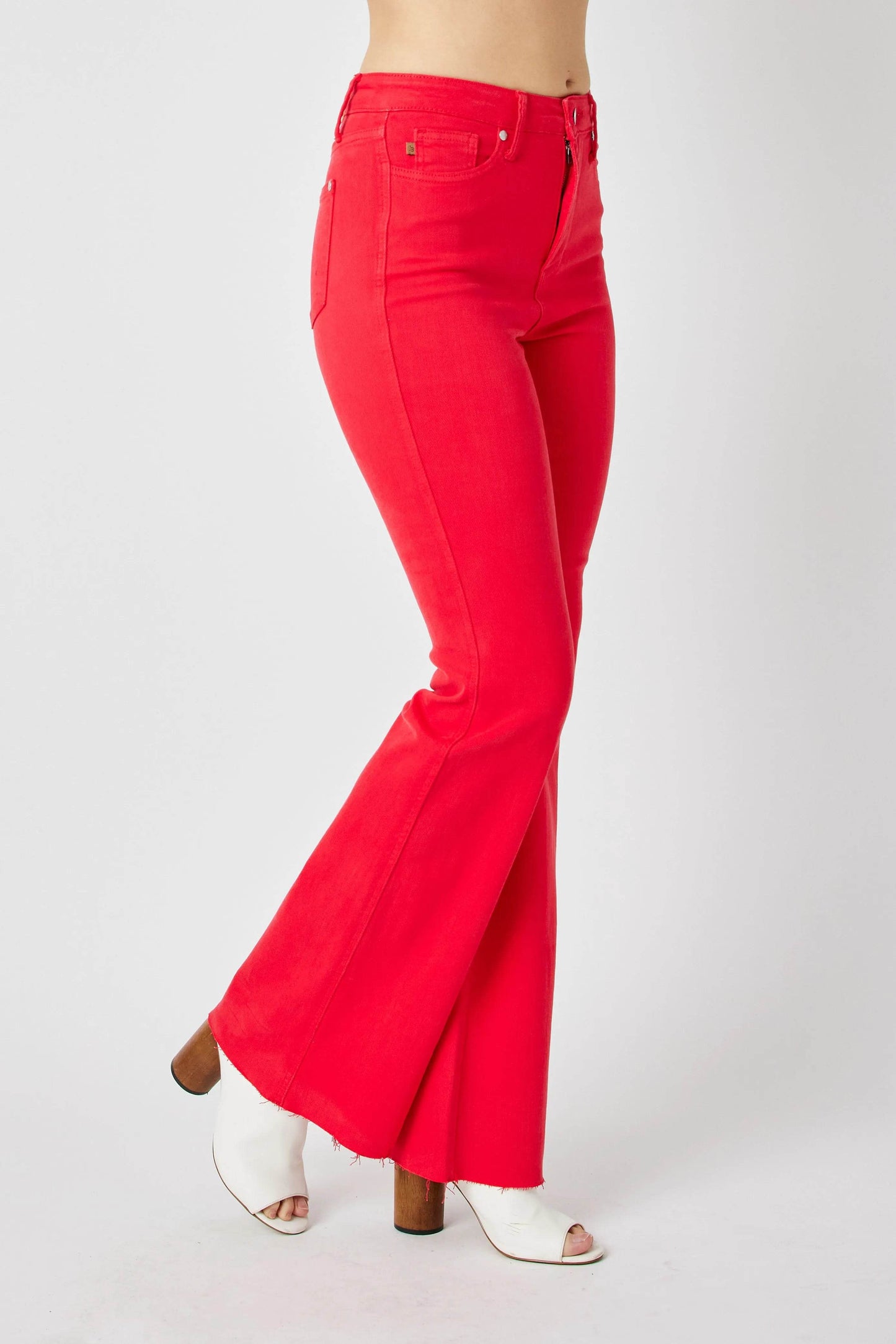 Judy Blue Full Size Hw Tummy Control Garment Dyed Flare Jeans Plus Size - Ultim8 Designs 4 U