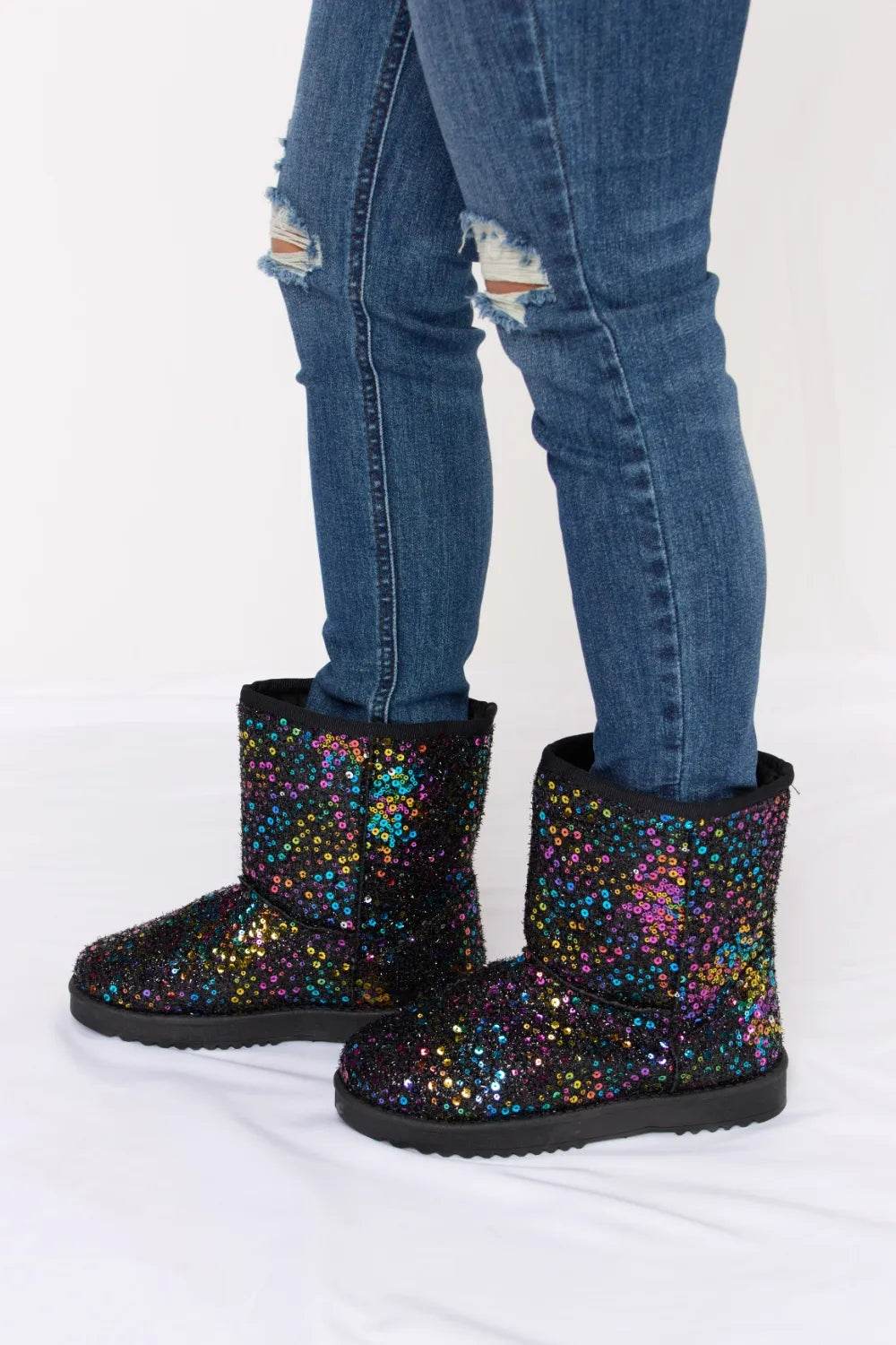 Forever Link Sequin Thermal Flat Boots - Ultim8 Designs 4 U