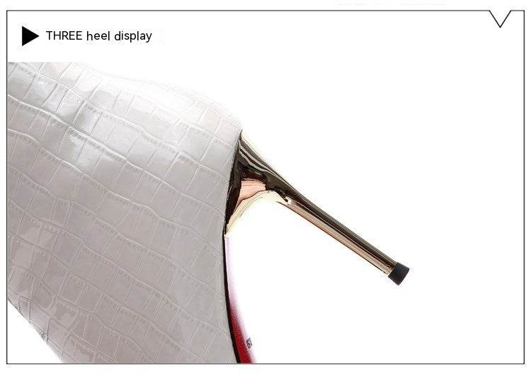 Pointed High Heels Patent Leather Stilettos - Ultim8 Designs 4 U