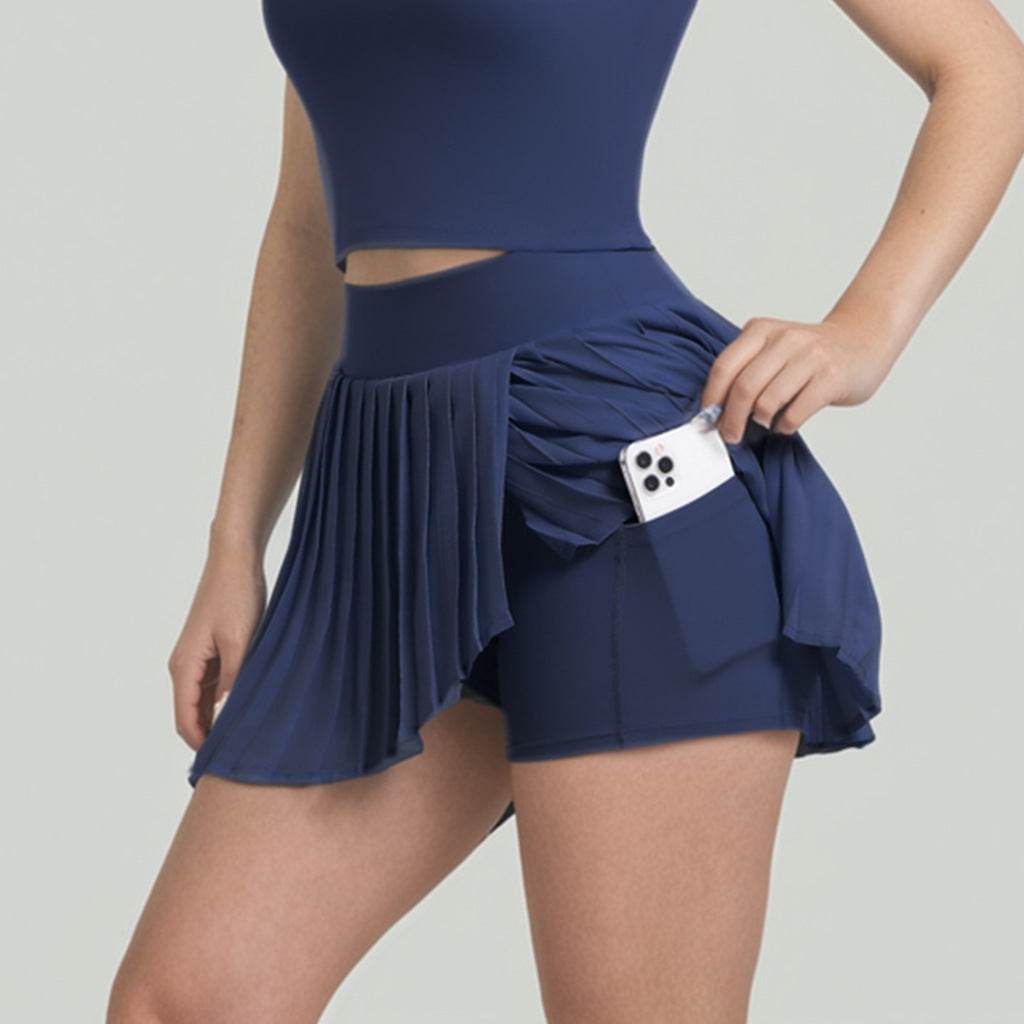 Pleated Tennis Skirt Nude Feel Outdoor Leisure Running Fitness Skirt - Ultim8 Designs 4 U