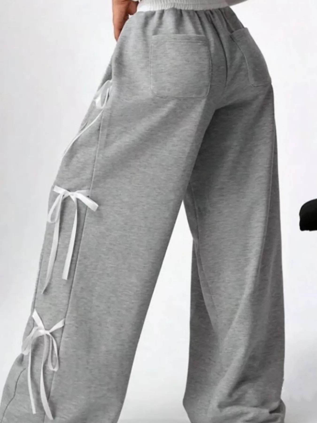 Side Tie Wide Leg Pants - Ultim8 Designs 4 U