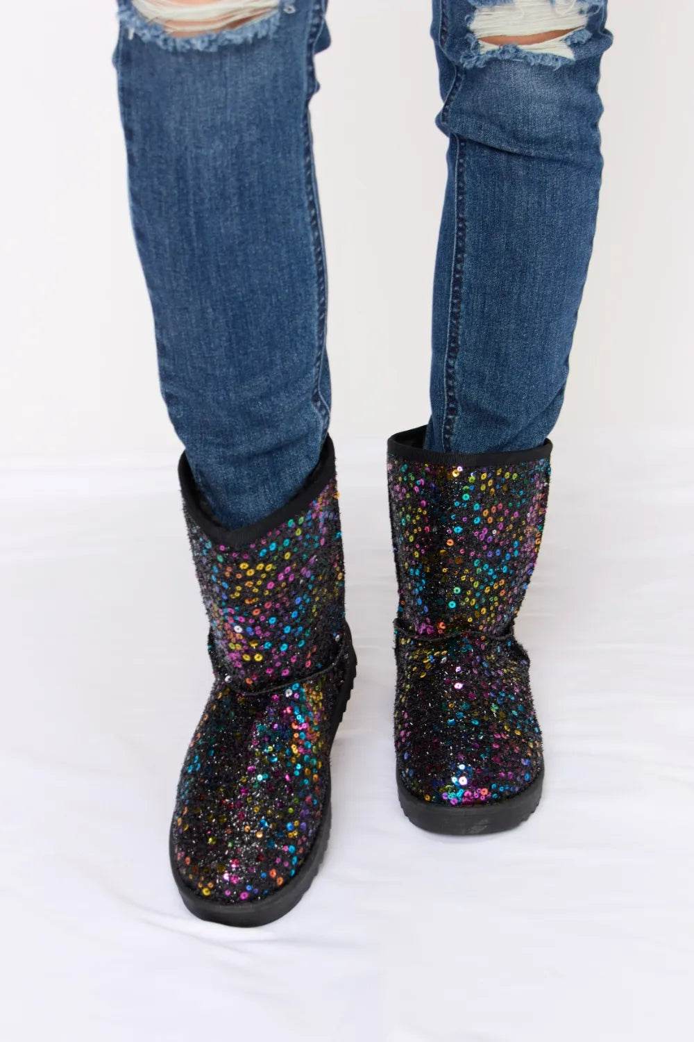 Forever Link Sequin Thermal Flat Boots - Ultim8 Designs 4 U