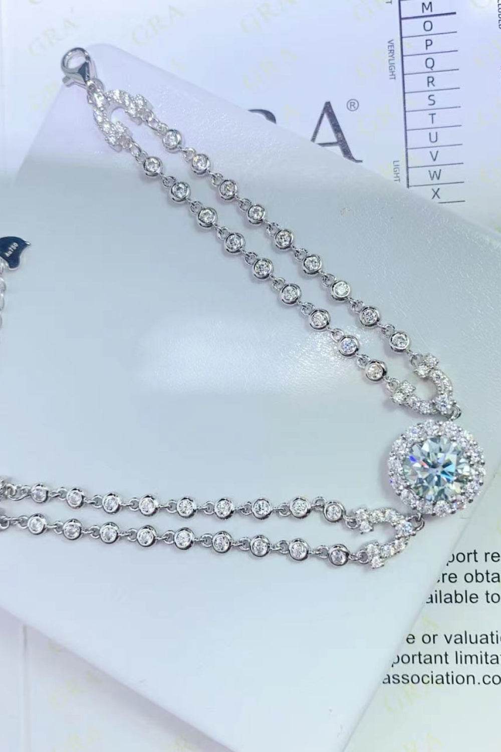 2 Carat Moissanite Double-Layered Bracelet - Ultim8 Designs 4 U