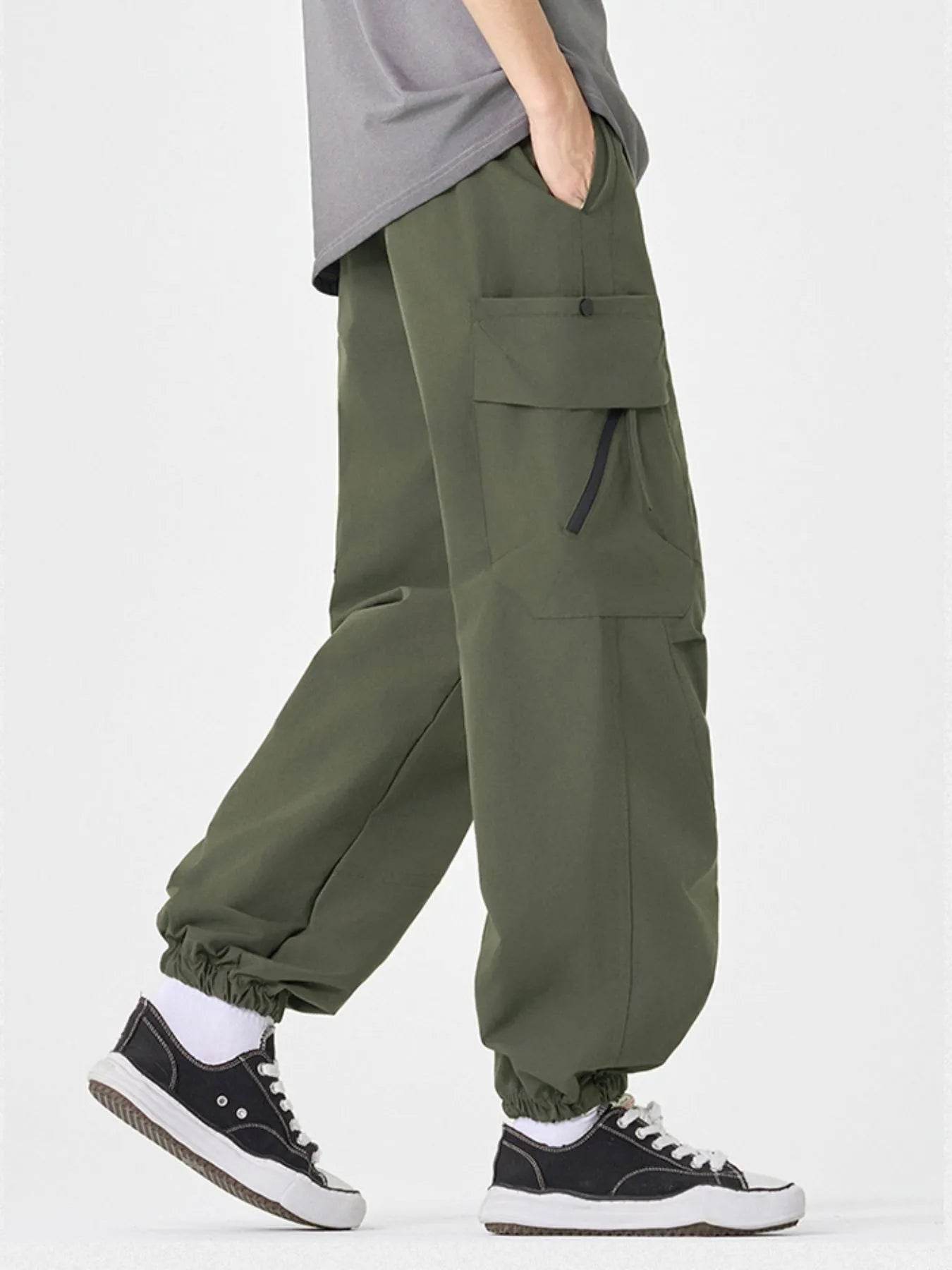 Men's Plus Size Casual Cargo Pants with Multiple Pockets - Ultim8 Designs 4 U