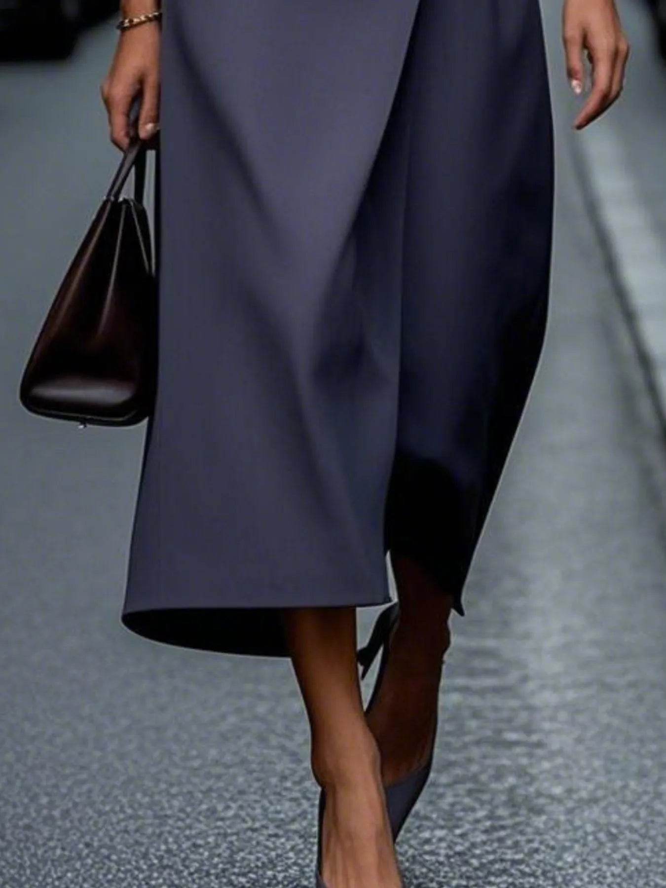 Round Neck Sleeveless Midi Sheath Dress - Ultim8 Designs 4 U