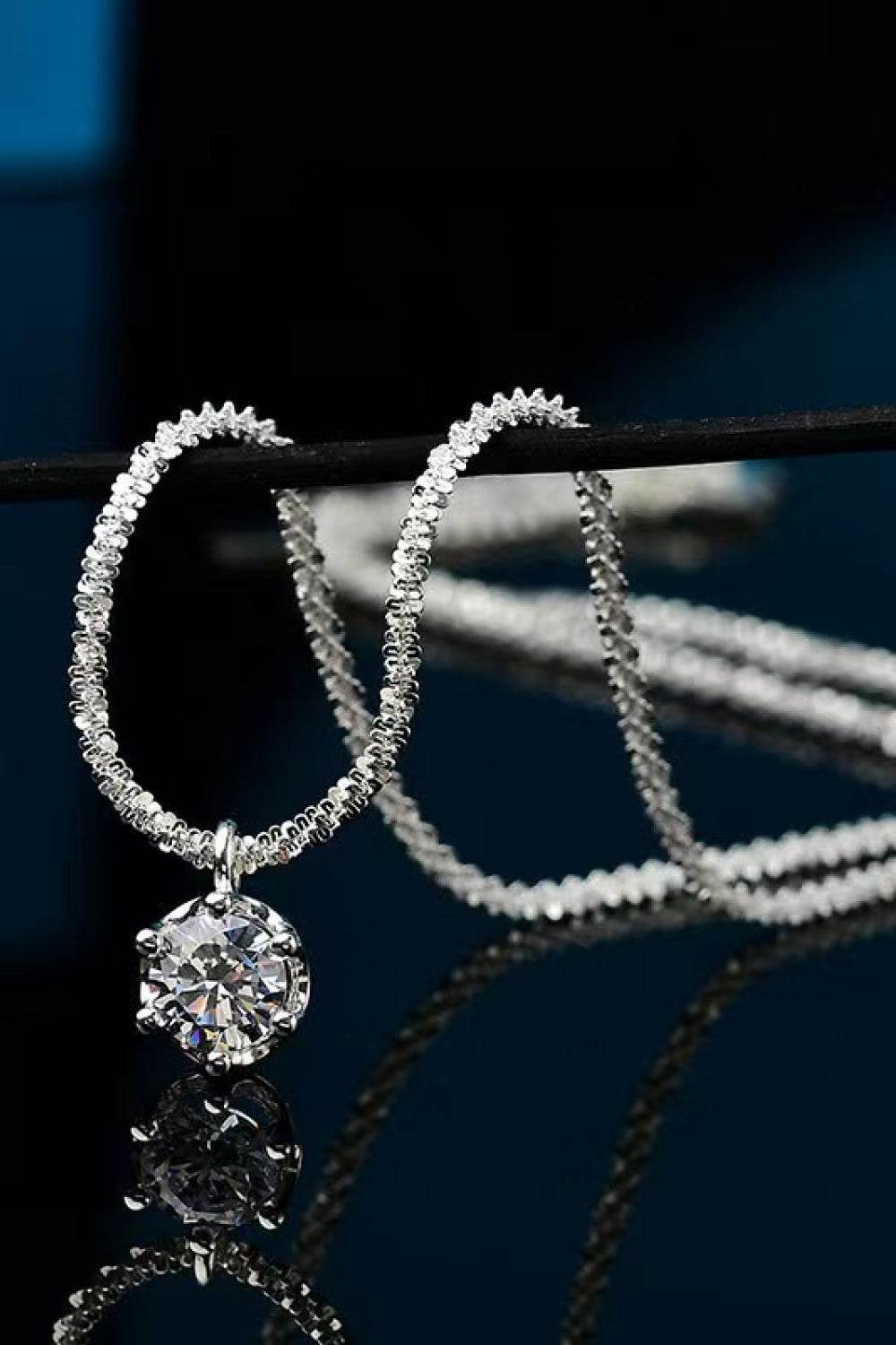 1 Carat Moissanite 925 Sterling Silver Necklace - Ultim8 Designs 4 U