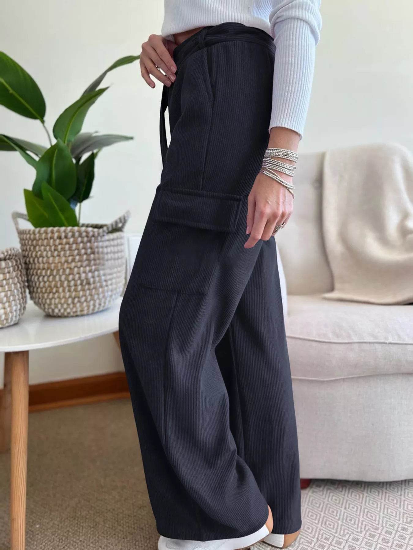 High-Waisted Wide-Leg Pants - Ultim8 Designs 4 U