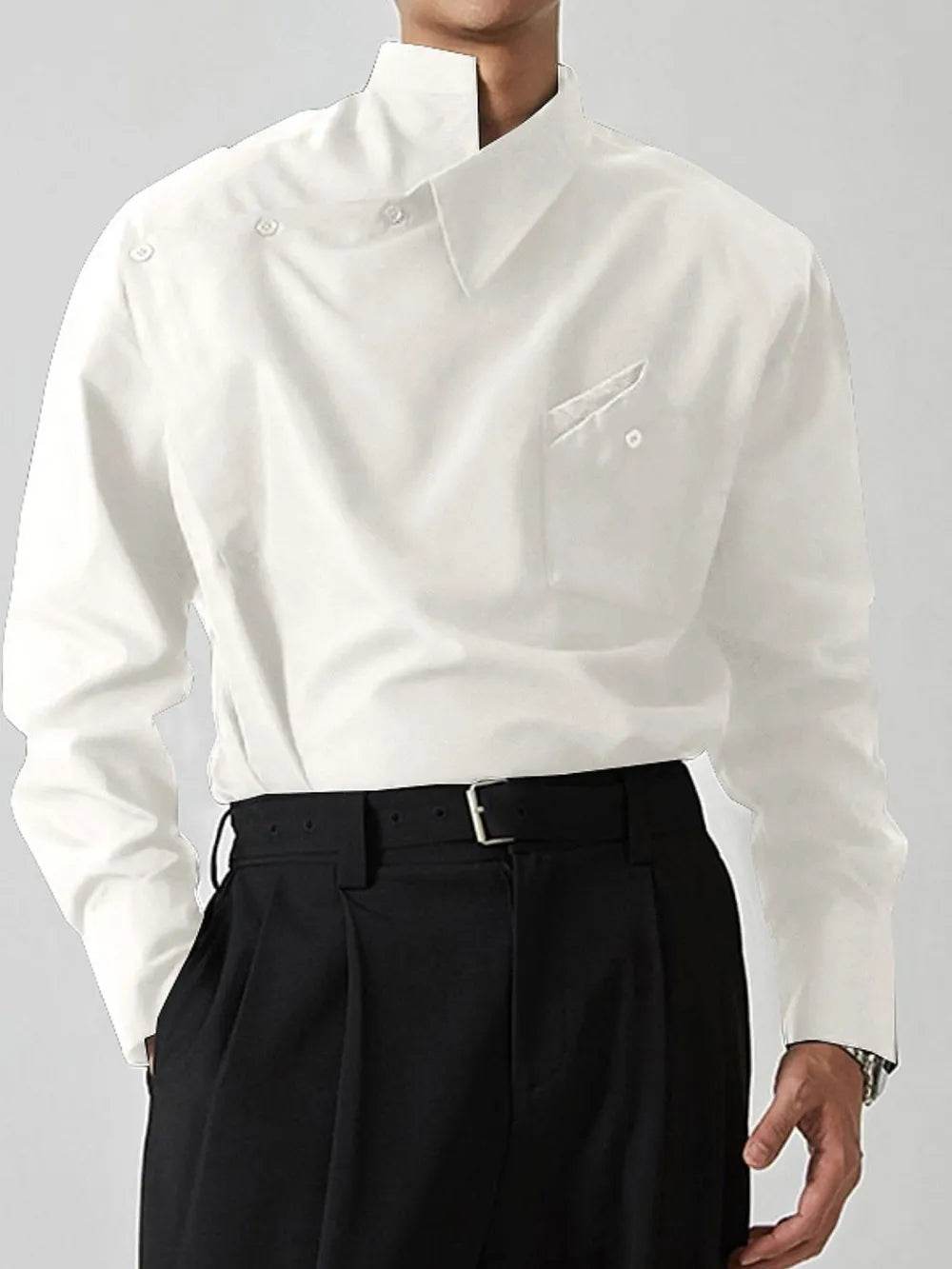 Men's Asymmetrical Long Sleeve Shirt - Ultim8 Designs 4 U