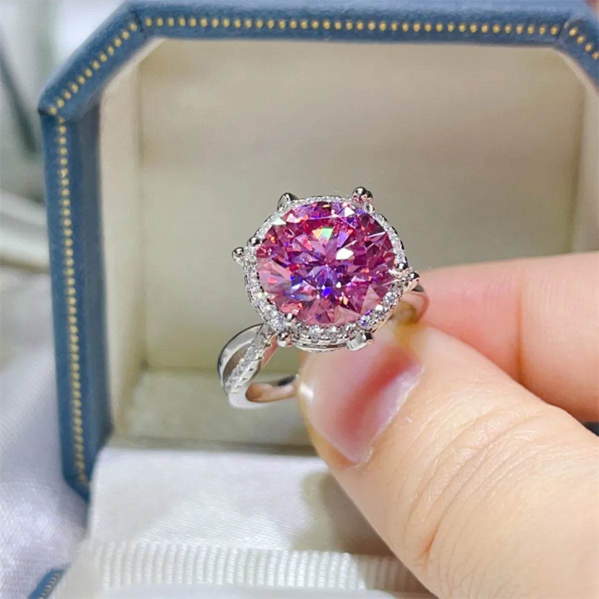 5 Carat Moissanite Halo Engagement Ring - Ultim8 Designs 4 U