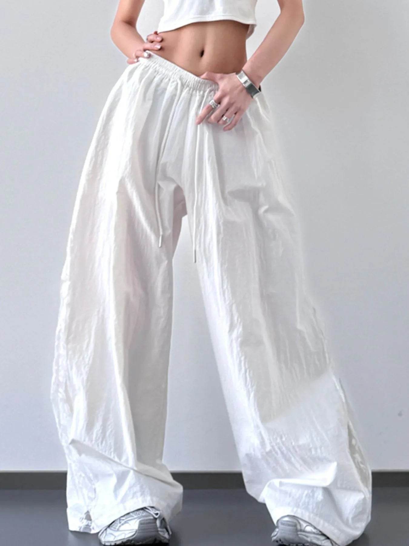 Elastic Waist Wide-Leg Pants - Ultim8 Designs 4 U