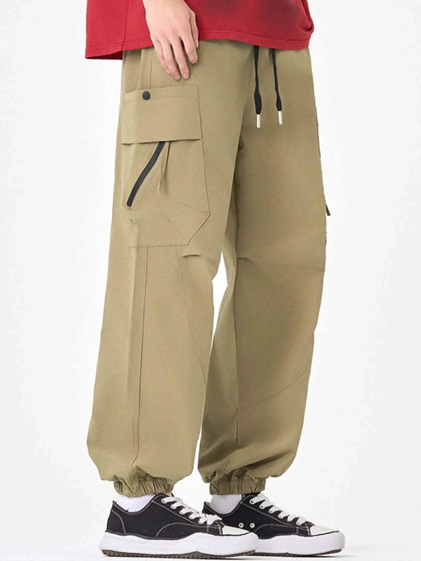 Men's Plus Size Casual Cargo Pants with Multiple Pockets - Ultim8 Designs 4 U