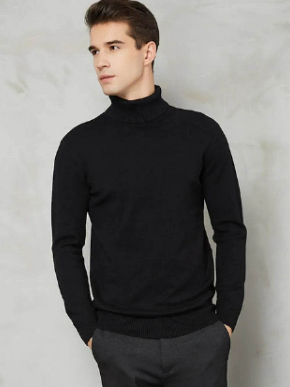 Men's Plus Size Turtleneck Long Sleeve Sweater - Ultim8 Designs 4 U