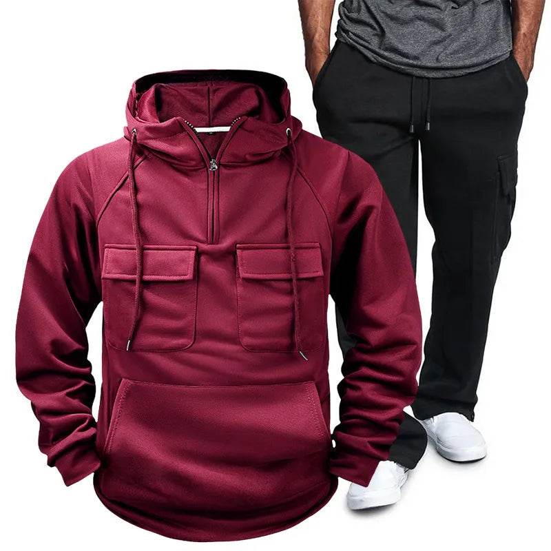 Men's Full Size Pocketed Drawstring Hoodie and Pants Set Plus Size - Ultim8 Designs 4 U