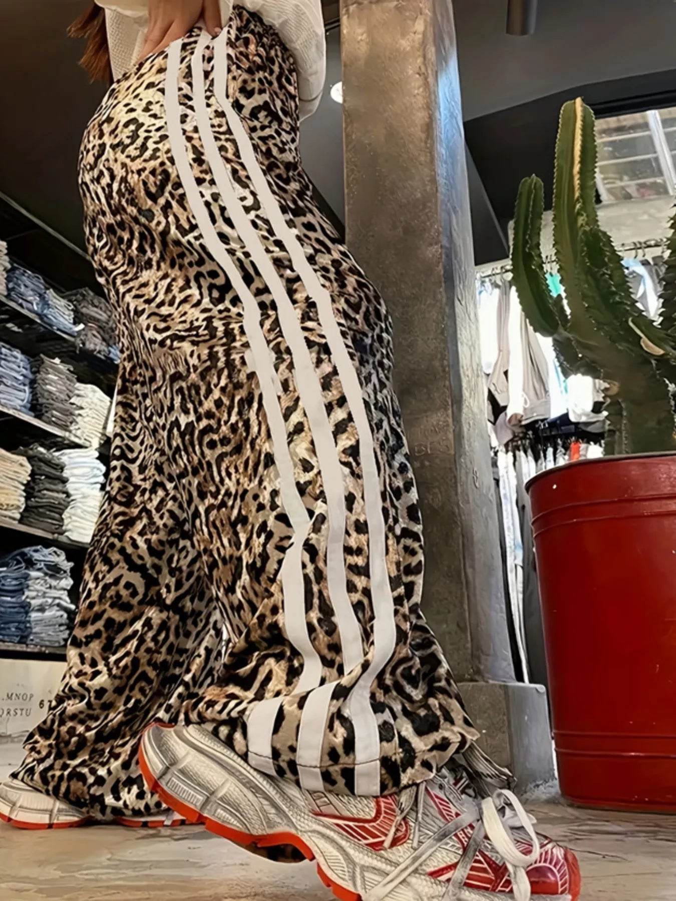 Leopard Wide Leg Pants - Ultim8 Designs 4 U