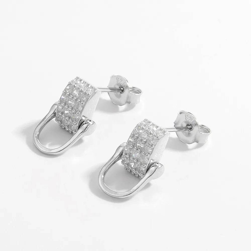 925 Sterling Silver Inlaid Zircon Earrings - Ultim8 Designs 4 U