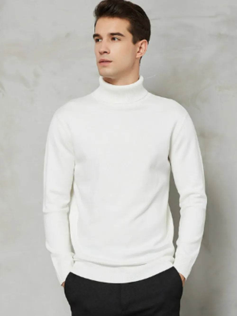 Men's Plus Size Turtleneck Long Sleeve Sweater - Ultim8 Designs 4 U