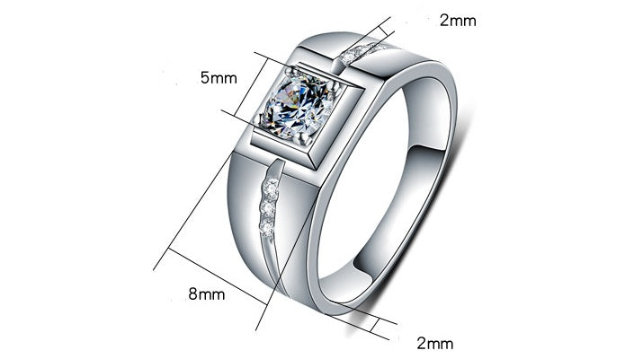 Men's Sterling Silver Ring - Classic Design Premium Silver Band | Men's Jewelry Gift