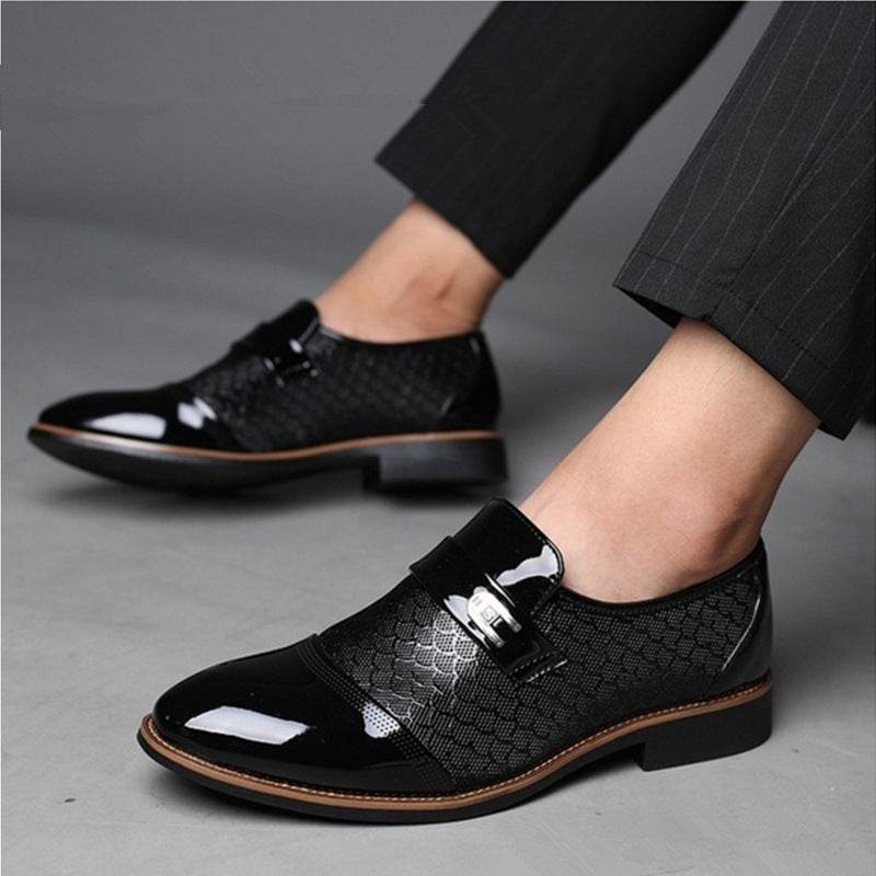 Embossed Men's Leather Shoes, Men's Casual Leather Shoes - Ultim8 Designs 4 U