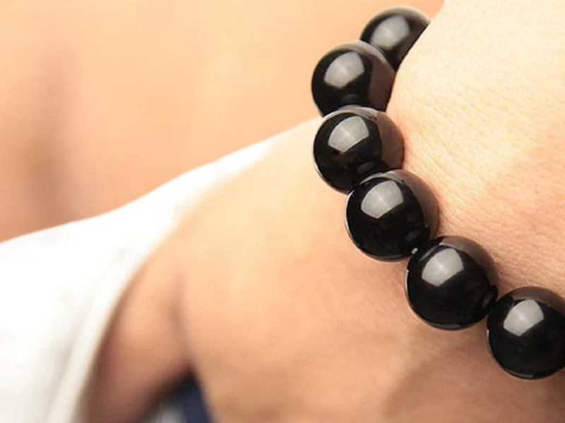 Jewelry - Bracelets - Natural Rainbow Eye Obsidian Unisex